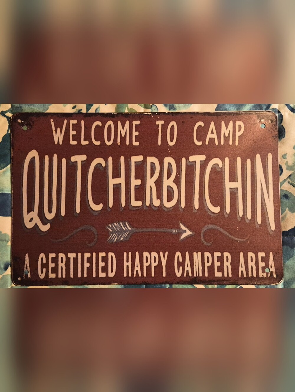 Brown Welcome Sign - Certified Happy Camper